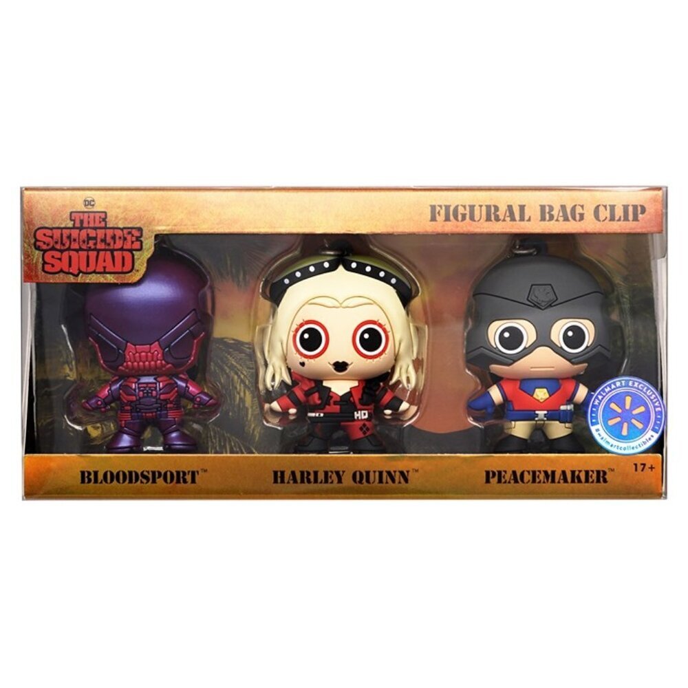 The Suicide Squad Monogram Collectible 3D Bag Clips 3-Pack